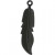 Plume, dim. 10x45 mm, la taille du trou 2 mm, noir, 2pièces [HOB-60582]