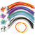 Bracelets - Assortiment, L: 20 cm, épaisseur 4 mm, Couleurs assorties, 48sets [HOB-61572]