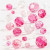 Mix de perles à facettes, dim. 4-12 mm, la taille du trou 1-2,5 mm, harmonie rose , 45gr, env. 170 pièce [HOB-618841]