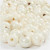 Perles lustrées, dim. 6+8+10 mm, la taille du trou 2,5 mm, blanc, 300gr [HOB-69748]