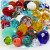 Mix de perles à facettes, dim. 3-15 mm, la taille du trou 0,5-1,5 mm, Couleurs assorties, 400gr, env. 1030 pièce [HOB-69870]