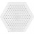 Plaque à picots, h: 7,5 cm, petit hexagone, 10pièces [HOB-753071]