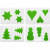 Moules décoratifs, dim. 6+8+10 cm, dim 14,9x22 cm, Noël, 4assortis, profondeur 9 mm [HOB-78639]