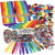 Paillettes et bâtons en bois, Couleurs assorties, 1set [HOB-97435]