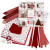 Ensemble tressage et pliage, blanc, rouge, 1set [HOB-97777]