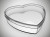 Plastic Transparent Heart 14cm (25 pieces) [PEP-0708138]