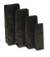 Sacs en papier à fond plat en kraft noir avec protection intérieur imperméable 60+40 g/m² 9 x 6 x 24.5 cm (100 pièces) [PABZ924]