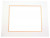 Double Passe Partout Ivoire/Or 7 x 12cm pour le découpage intérieur. 12.7 x 17.8cm (10 Pièces) [MD20070]