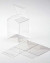 Boîtier cadeau à transparence cristalline avec fond pop up 7.6 x 7.6 x 10.2cm (25 Pièces) [PLB102]