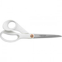Ciseaux à usage général, L: 21 cm, blanc, pour droitiers, 1pièce [HOB-1020412]