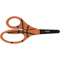 Ciseaux pour enfants, L: 13,5 cm, l: 6,5 cm, Basketball, 1pièce [HOB-1023912]