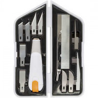 Set de couteaux, ciseaux et scies, L: 15 cm, l: 3 cm, 1set [HOB-1024385]