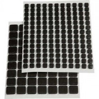 3D Foam Squares, dim. 10x10x2 mm, dim. 5x5x2 mm, noir, 217assortis [HOB-11588]