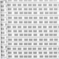 Papier cadeau, l: 70 cm, 80 gr, 4 m, blanc, noir [HOB-190140]