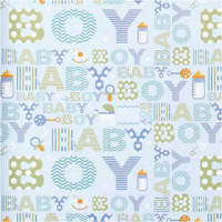 Papier cadeau, l: 50 cm,  80 gr, baby boy, 5m [HOB-190420]