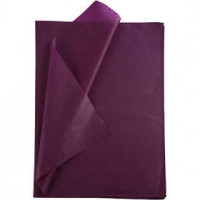 Papier de soie, feuille 50x70 cm,  14 gr, bordeaux, 10flles [HOB-200884]