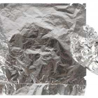 Imitation feuille métal, feuille 16x16 cm, argent, 25flles [HOB-20483]