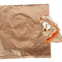 Imitation feuille métal, feuille 16x16 cm, copper, 25flles [HOB-20485]