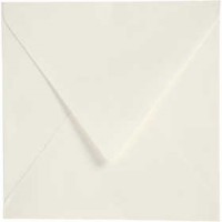 Enveloppes, dim. 16x16 cm,  120 gr, blanc cassé, 50pièces [HOB-20527]
