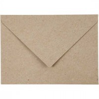 Enveloppes recyclées, C6 11,5x16 cm,  120 gr, naturel, 50pièces [HOB-20530]