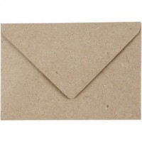 Enveloppes recyclées, C7 7,8x11,5 cm,  120 gr, naturel, 50pièces [HOB-20531]
