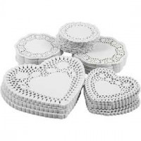Dentelles papier, dim. 9-14,5 cm, blanc, 1200assortis [HOB-20969]