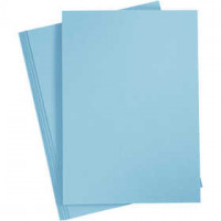 Papier cartonné, A4 210x297 mm, 210 gr, 10 flles, bleu ciel [HOB-21185]