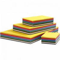 Papier cartonné Colortime Creativ,  A3+A4+A5+A6 ,  180 gr, Couleurs assorties, 1500flles. ass. [HOB-21421]