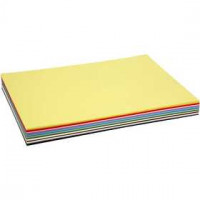 Papier cartonné coloré, A2 420x600 mm,  180 gr, Couleurs assorties, 20flles. ass. [HOB-214220]