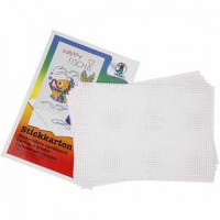 Carton point de croix, feuille 23x33 cm,  300 gr, blanc, 10flles [HOB-21950]