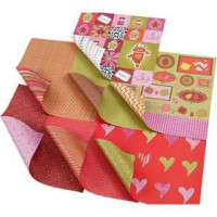 Papier design, feuille 30,5x30,5 cm,  120 gr, 35flles. ass. [HOB-251310]