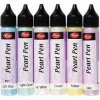 Perle Pen, couleurs nacrées, 6x25ml [HOB-25212]