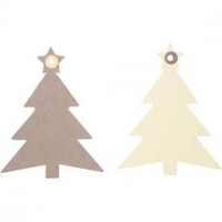 Étiquette cadeau, dim. 10,5x8,3 cm,  300 gr, 20assortis [HOB-26329]