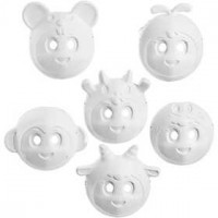 Masques, Rigolos, h: 20-23 cm, l: 19-25 cm, 12pièces [HOB-26358]