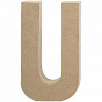 Lettre, grande U, U, h: 20,5 cm, l: 11,5 cm, 1pièce, épaisseur 2,5 cm [HOB-26620]