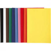 Papier velours, A4 21x30 cm,  140 gr, Couleurs assorties, 10flles [HOB-270690]