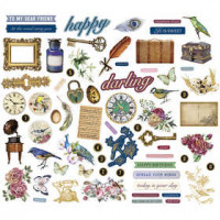 Étiquettes, dim. 10-90 mm,  120 gr, vintage, 138pièces [HOB-27071]