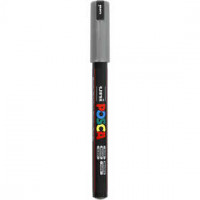 Marqueur Uni Posca, largeur de trait: 0,7 mm,  PC-1MR , argent, extra fin, 1pièce [HOB-272805]