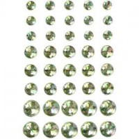 Pierres de strass, dim. 6+8+10 mm, vert, 40assortis [HOB-28322]