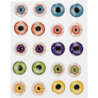 Yeux 3D, d: 20 mm, autocollant, 1flles [HOB-28993]