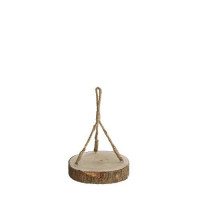 Base en bois Ø ±25 h.4 cm avec corde [IFS-29602]