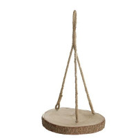 Base en bois Ø ±32 h.4 cm avec corde [IFS-29603]