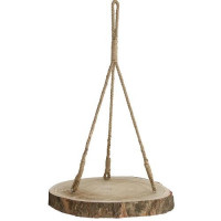 Base en bois Ø ±39 h.5 cm avec corde [IFS-29604]