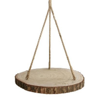 Base en bois Ø ±53 h.5 cm avec corde [IFS-29605]