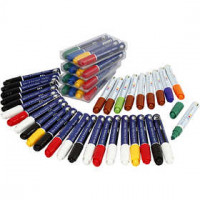 Feutre pour verre & porcelaine, trait: 5 mm, 48 pièces, Couleurs assorties [HOB-31658]