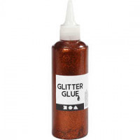 Glitter Glue, 118 ml, orange [HOB-31823]