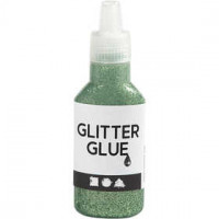 Glitter Glue, 25 ml, green [HOB-318240]