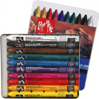 Caran d'Ache Néocolor 1, épaisseur 8 mm, L: 10 cm, Couleurs assorties, 10pièces [HOB-34010]