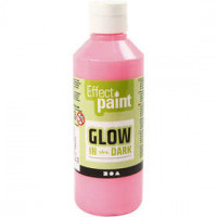 Glow in the dark, rouge clair fluorescent, 250ml [HOB-34934]