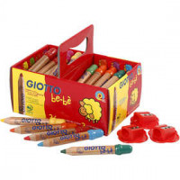 Crayons, mine: 6 mm, d: 13 mm, Couleurs assorties, 36pièces, L: 10,5 cm [HOB-37296]